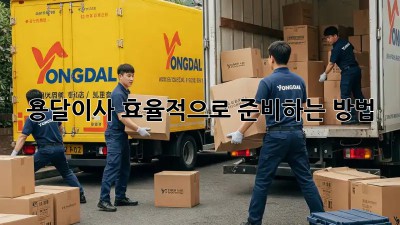 용달이사, 효율적으로 준비하는 방법!
